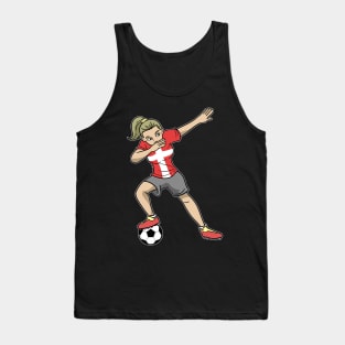 Soccer Denmark Soccer Player Girls Tank Top